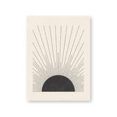 Mid-Century Black Sun Print
